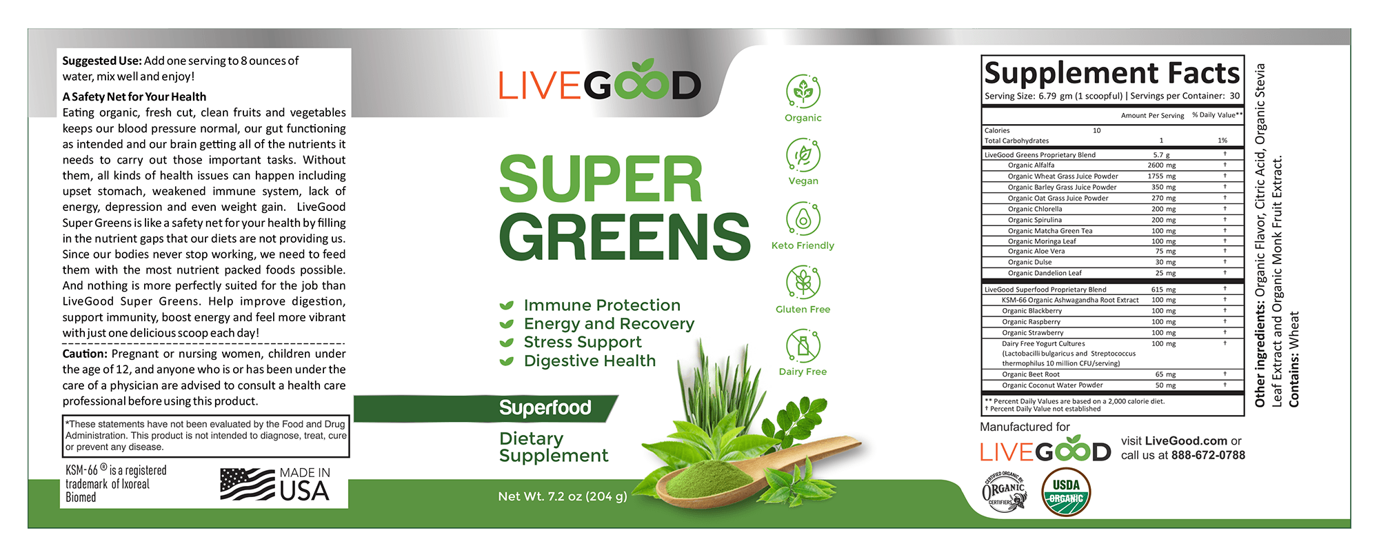 LIVEGOOD Organic Super Greens Review